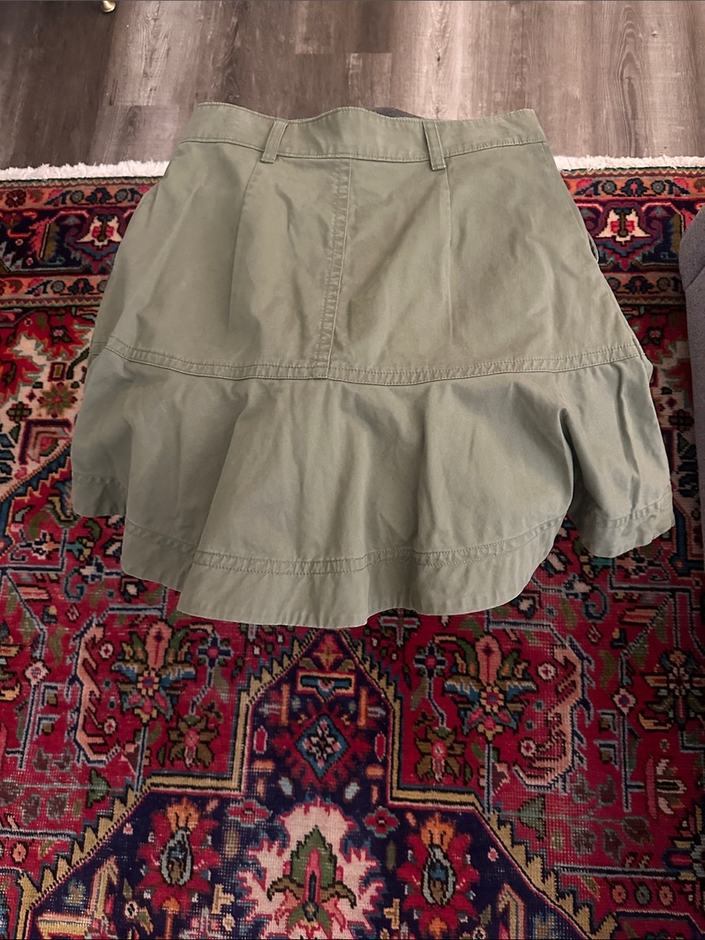 Banana Republic Military Olive Button-Front Belted Skirt - Picture 3 of 4